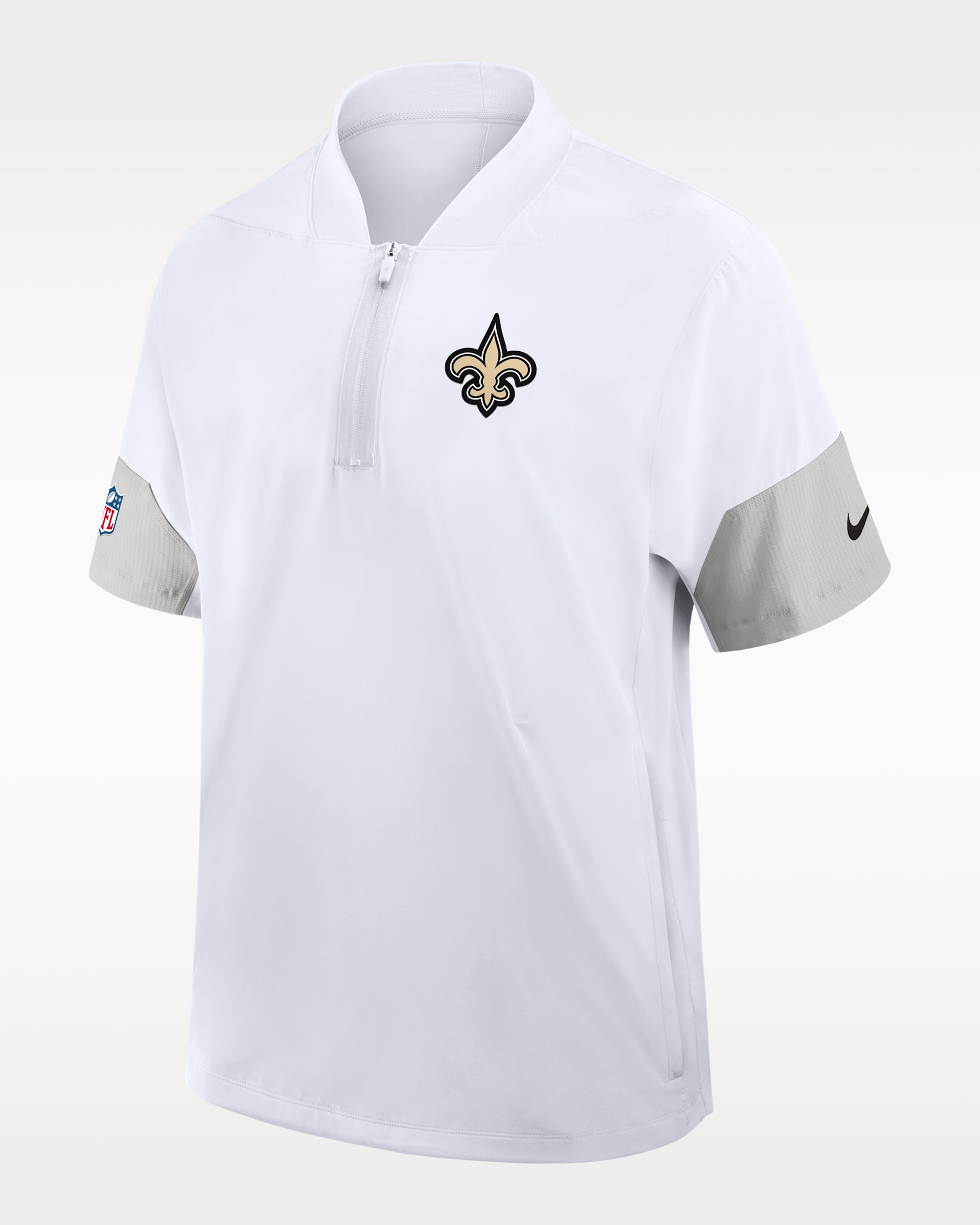 New Orleans Saints Sideline Coach Men's Nike NFL 1/2-Zip Short